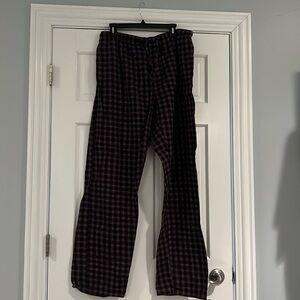 Flannel plaid pajama pants